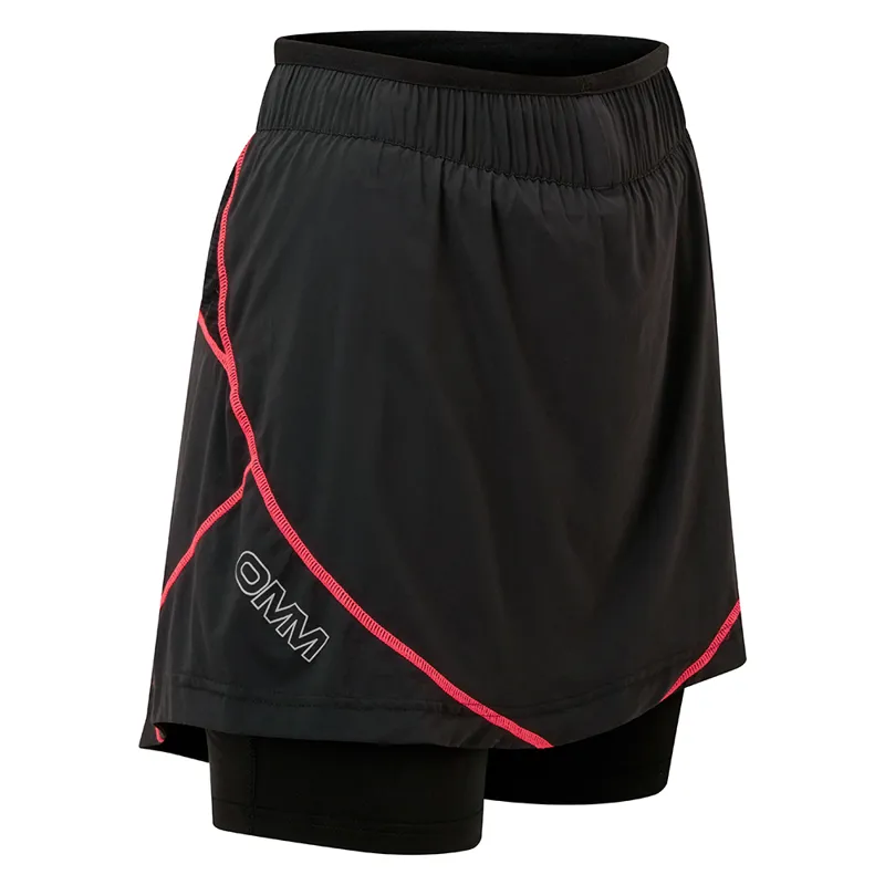 OMM Pace Skort in Black/Pink-1
